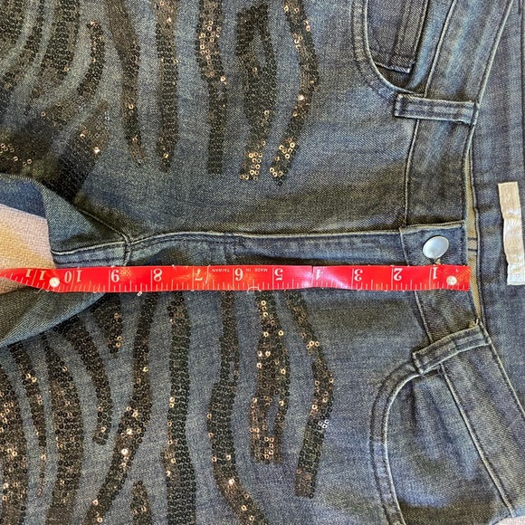Boston Proper Zebra Glitter Strip Jeans - Picture 5 of 9